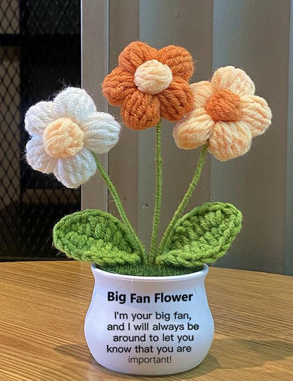 Hand Made To Your Mom Sister Aunt Friend Family Mother's Day Birthday Spiritual Support Crochet Flowers